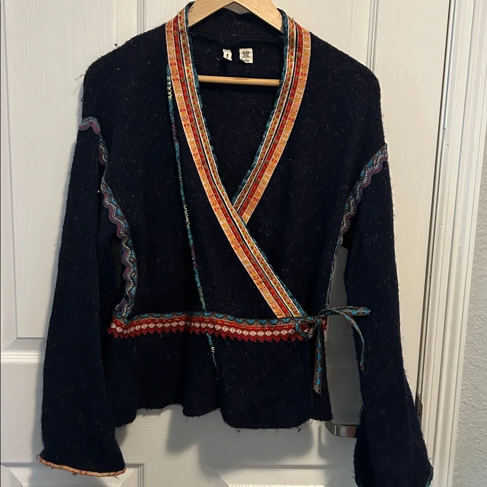 ANTHROPOLOGIE Moth Corn Wind Kimono Cardigan Sz S - Picture 3 of 9